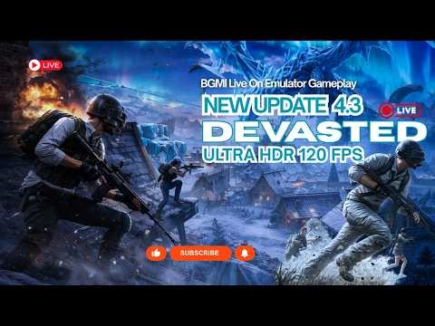 BGMI LIVE NEW UPDATE 4.3 ULTRA HDR 165 FPS Gameplay | Devasted live