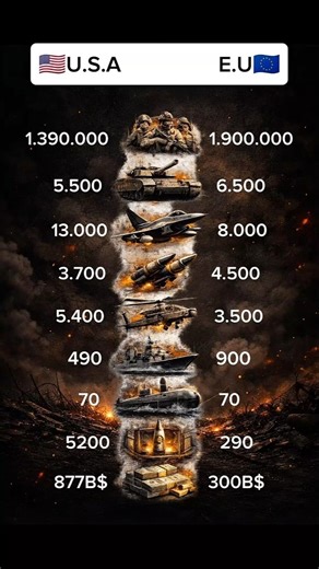 U.S.A vs E.U Military Comparison