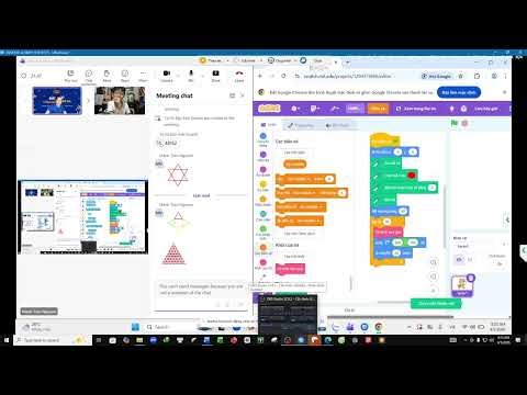 Tạ Vũ Bảo Anh & Đinh Nhật Minh lập trình vẽ hình Lập trình cho trẻ em