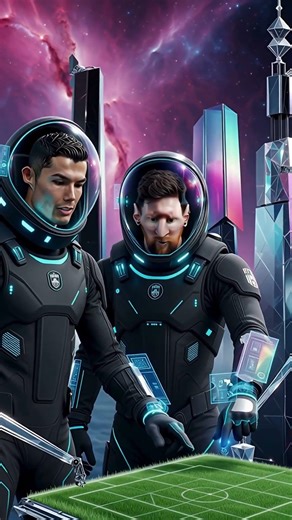 What if Messi and Ronaldo built a Galactic Stadium? #football #ronaldo #messi #cr7 #soccer#aiart