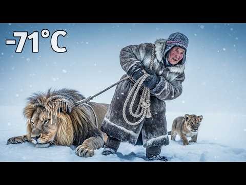10 Minutes From Death at -71°C | She Found a Dying Lion in the Snow