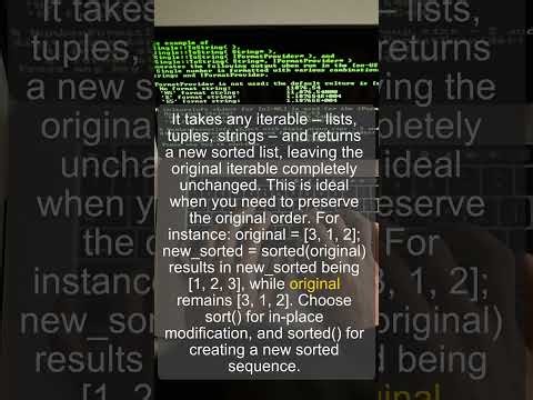 Python list sort() method and the sorted() function