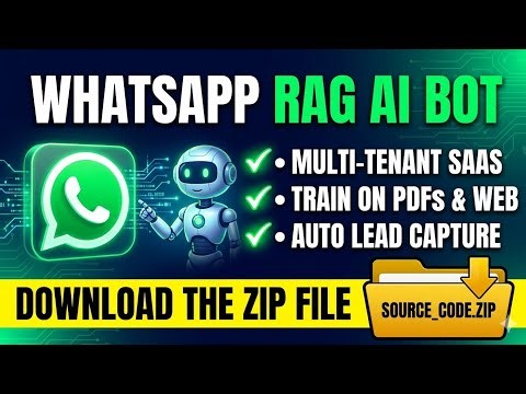 WhatsApp AI RAG Chatbot SaaS Source Code (Py | FastAPI | LangChain | StreamLit) - Full Project Zip