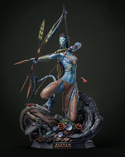 Pre-supported Blue Alien Huntress STL – Fantasy Female Warrior 3D Model | Tribal Sci-fi Figurine | Pre-supported Resin Print - Etsy UK
