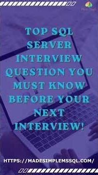 SQL Server Interview Questions #sql #education #ms | Made Simple MSSQL