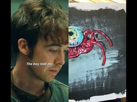 This alien eyeball took me hours to paint #painting #horror #shorts