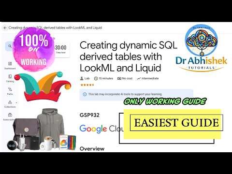 Creating dynamic SQL derived tables with LookML and Liquid #GSP932 #qwiklabsarcade2026