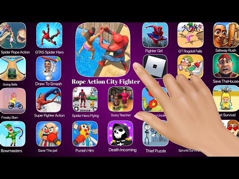 GTA5 Iron Spiderman, Rope Action City Fighter, Spider Hero Flying, Super Hero Rope, Fighter Girl,