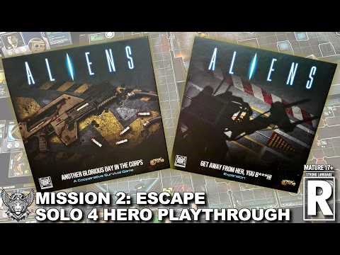 Aliens AGDitC – Mission 2 Escape - Solo (4‑Hero Playthrough)