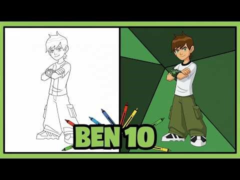 Ben 10 Coloring 🎨 | Alien Hero Coloring Page for Kids | Learn Colors & Fun Art