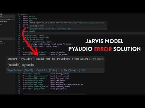 Fix PyAudio Error in 2 Minutes — JARVIS AI Setup