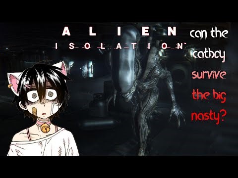 Can the scaredy-cat catboy survive the nasty Xenomorph?