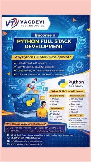 Python Full Stack Course 🚀 | Become Job Ready Developer in 2026 | #shorts #ytshorts #techshorts