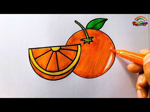 How to draw an Orange 🍊🍊 Very Easy Drawing Technique 🍊 Painting