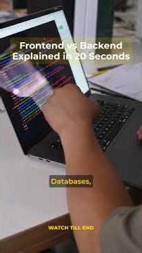Frontend vs Backend Explained in 20 Seconds