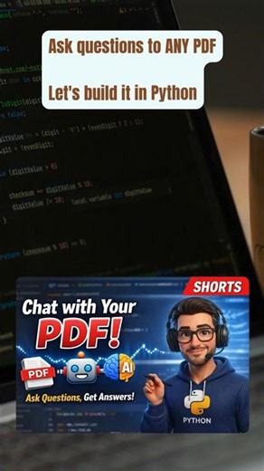 Chat with ANY PDF in Minutes (Python Tutorial) 🤯 #python #ai #shorts #youtubeshorts #learnpython