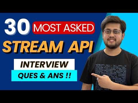 Top 30 Java 8 Stream API Interview Questions & Answers | Parallel Streams, Collectors, Lazy Loading