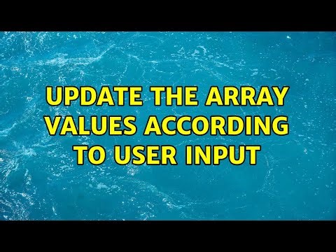 Update the array values according to user input