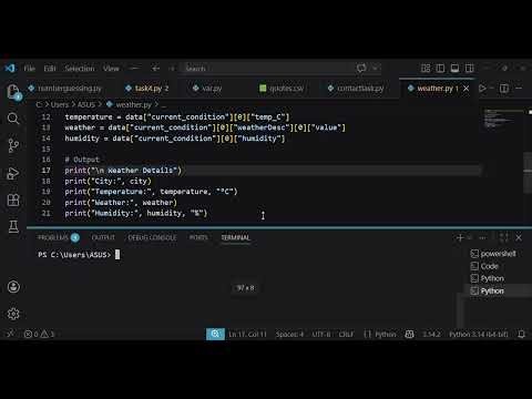 Weather App using Python | Real-Time Weather Forecast (API Project)