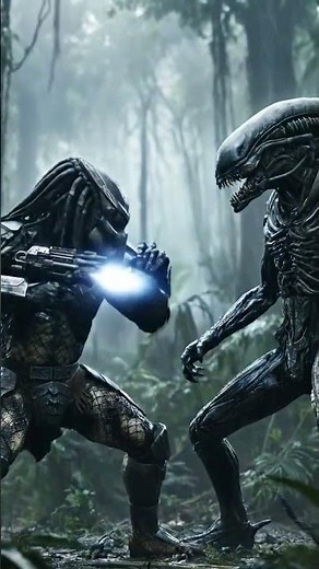 Predator vs Alien Fight Scene 💥 Brutal Final Kick & Alien Victory Roar