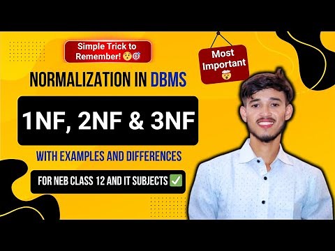 Normalization and It's Types 1NF, 2NF, 3NF with Best Example | Easily Explained 😯| Must Watch ✅