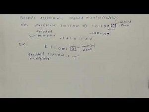 Booth's Algorithm for Recoded Multiplier | COA