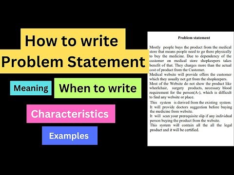How to Write Problem Statement in Research | What is a Problem Statement in Research | Examples