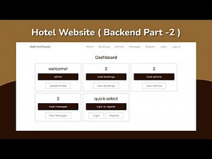 Create A Complete Responsive Hotel Booking Website Using HTML / CSS / JS / PHP PDO (part 02)