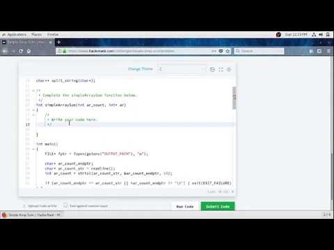 Simple Array Sum Hacker Rank Solution in C Programming