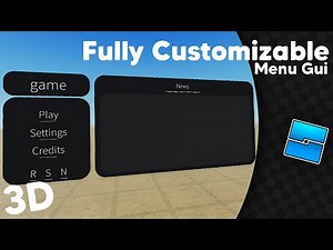 Fully Customizable Menu Gui // 3D Version // Roblox Studio
