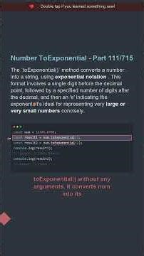 � Number ToExponential Method - Part 111/715 | Senior Dev Explains #shorts #javascript