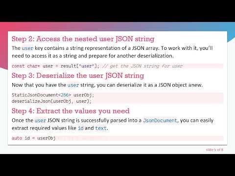 Solving JSON Serialization Issues in C+ + for ESP32 Using ArduinoJson