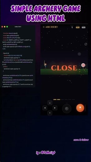Archery Game Using HTML,CSS,JS 🏹