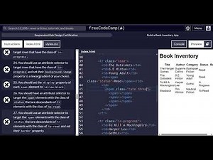 FreeCodeCamp CSS Build A Book Inventory Page