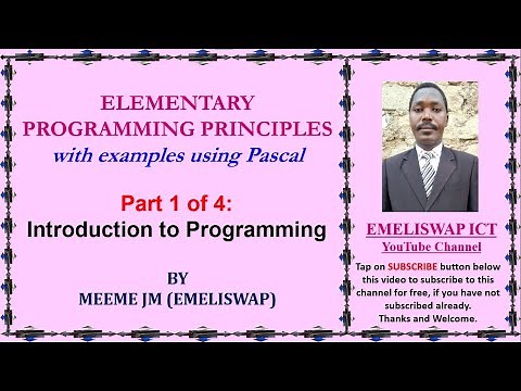 Elementary Programming Principles | Introduction To Programming