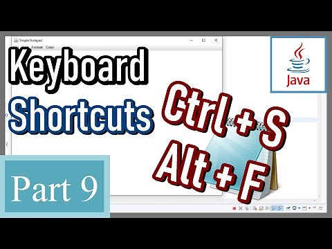 How to Make Notepad in Java (9/8) - Keyboard Combination Shortcut