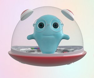 ArtStation - Cute Alien Character with large eyes glasses and Spaceship | Resources