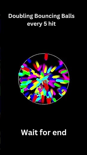 Doubling Bouncing Balls every 5 hit #simulation #asmr #python #short