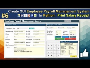 How to Create Employee Payroll Management System with Database in Python | Print Salary | #Part6