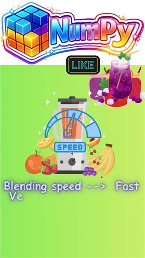 NumPy 🔢= Smoothie?🍹 🥤 Learn Vectorization FAST! #shorts #python#numpy #codingtips