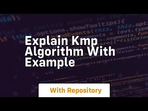 explain kmp algorithm with example