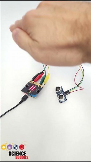micro:bit with ultrasonic distance sensor