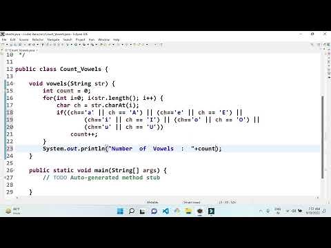 How to count number of vowels in a string in java? | String in Java