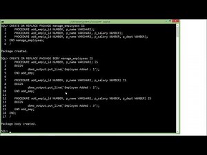 Oracle - PL/SQL - Advanced Packages