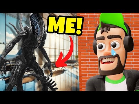 I Became a XENOMORPH Alien & Chased My Friends in a Airport in Gmod! (Garry's Mod)