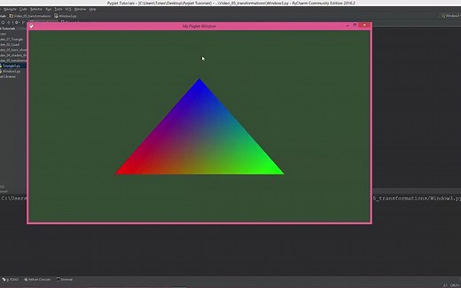 Pyglet Python and OpenGL Tutorial