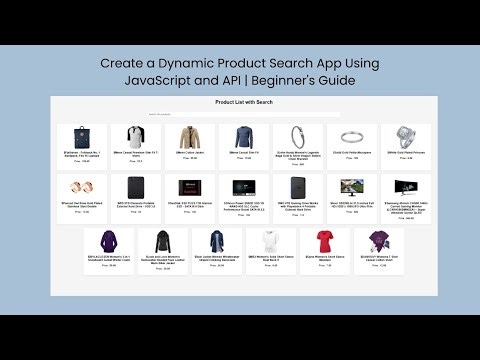 "Create a Dynamic Product Search App Using JavaScript and API Beginner's Guide" | Download Free Code