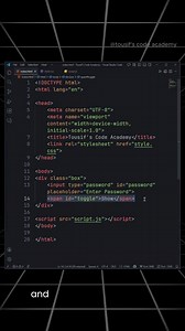 Show / Hide Password Input Using HTML, CSS & JavaScript | Easy DOM Project In this video, I will show you how to create a Show / Hide Password input using HTML, CSS, and JavaScript. This is a beginner-friendly DOM project where you will learn how to toggle a password field between text and password with a simple click. ✔ HTML Structure ✔ CSS Basic Styling ✔ JavaScript DOM ✔ Toggle Show & Hide ✔ Perfect for beginners Thanks for watching! Subscribe to my YouTube channel for more web development tu