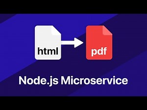 Create a Node.js HTML to PDF Microservice - Coding Session 🚀