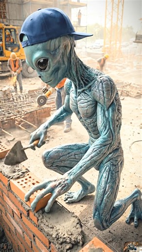 alian working construction 🚧🚧🏗️ #shorts